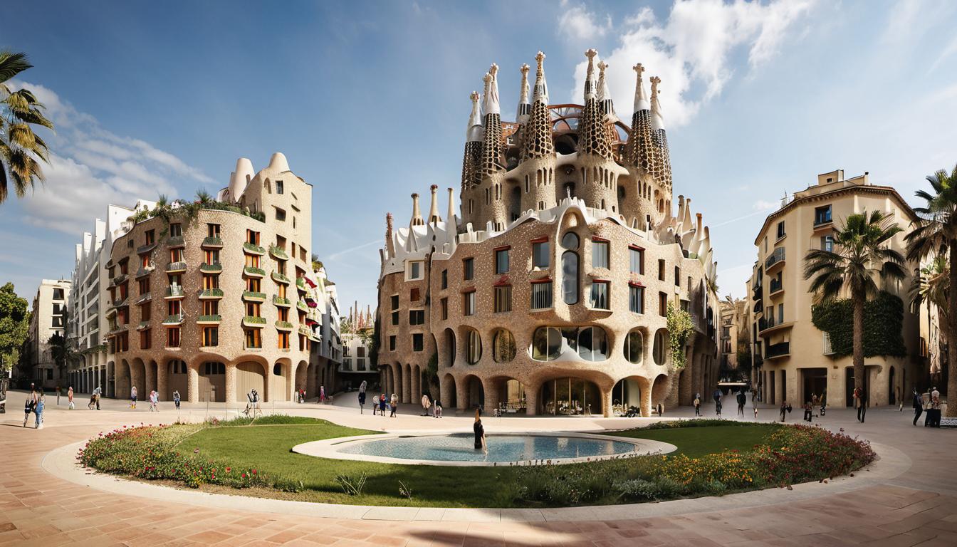 Discover Barcelona's architectural gems from ancient Roman ruins to modern marvels, focusing on Antoni Gaudi's unique designs like Sagrada Familia and Casa Milà, and modern structures such as Camp Nou and Torre Glòries.